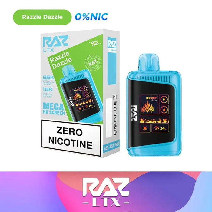 RAZ DC25000 Zero Nicotine Disposable Vape (0%, 25000 Puffs)