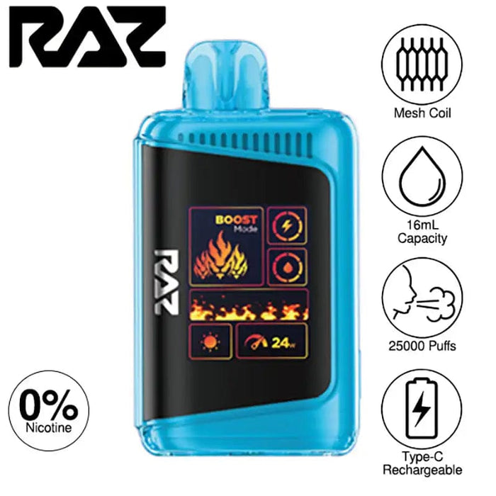 RAZ DC25000 Zero Nicotine Disposable Vape (0%, 25000 Puffs)