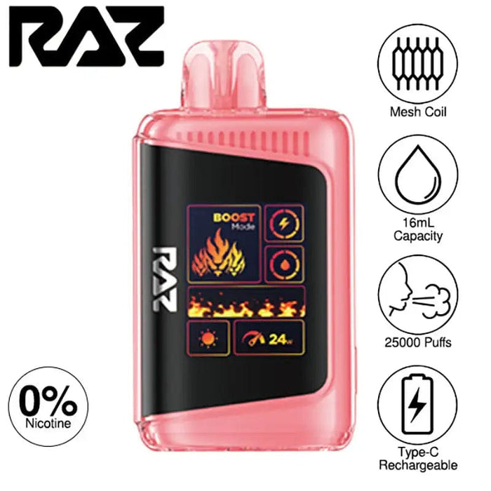 RAZ DC25000 Zero Nicotine Disposable Vape (0%, 25000 Puffs)