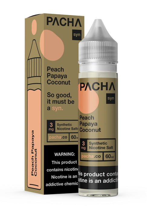 Pacha Syn Peach Papaya and Coconut Cream 60ml Vape Juice