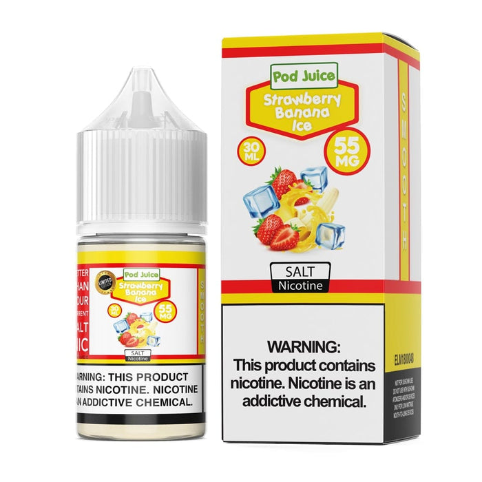 Pod Juice Strawberry Banana Ice TF 30ml Nic Salt Vape Juice