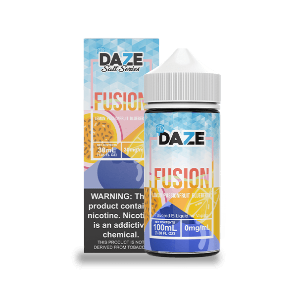 7 Daze Fusion Lemon Passionfruit Blueberry ICED 100ml Vape Juice