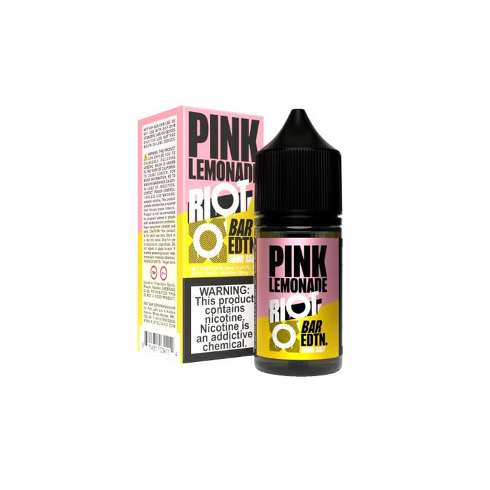 RIOT Bar Pink Lemonade Nic Salt Vape Juice 30ml