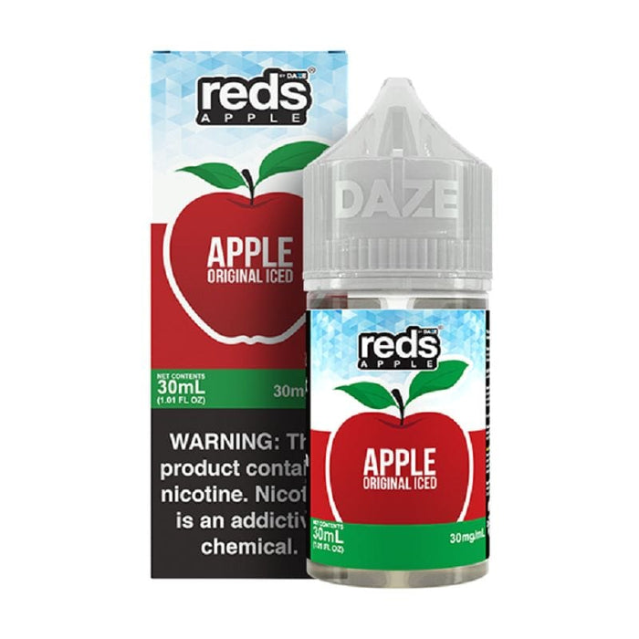 7 Daze Reds Salts Apple Original Iced Nic Salt Vape Juice 30ml