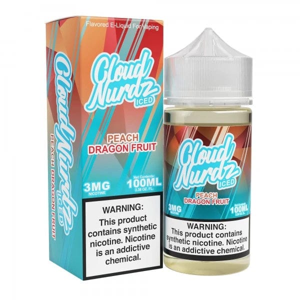 Cloud Nurdz Iced Peach Dragon Fruit Vape Juice 100ml