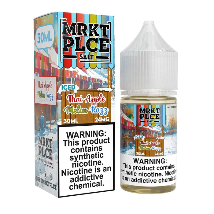 MRKT PLCE Salts ICED Thai Apple Melon Razz 30ml Nic Salt Vape Juice