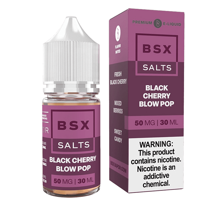 Glas BSX Black Cherry Blow Pop Nic Salt Vape Juice 30ml