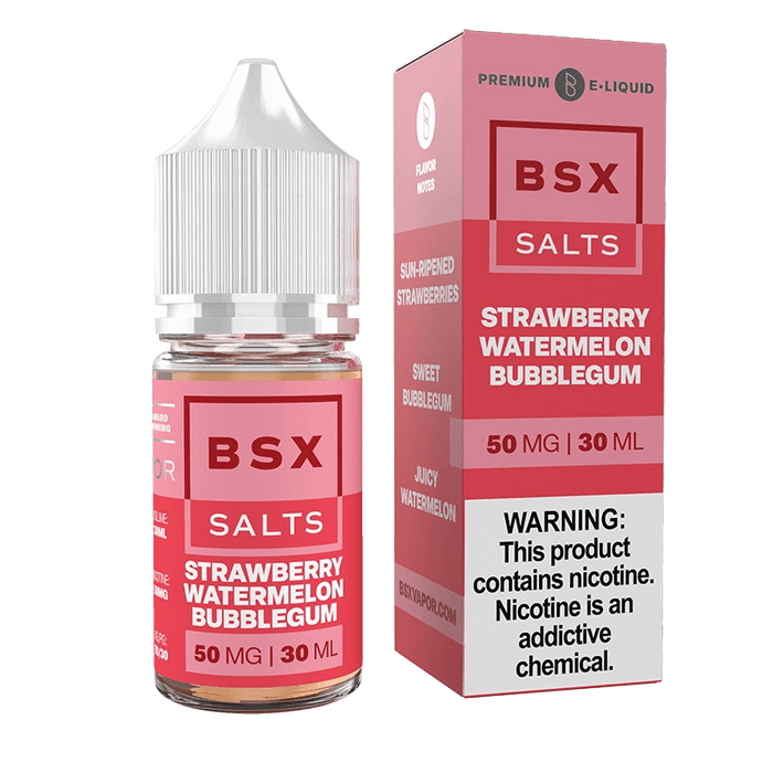 Glas BSX Strawberry Watermelon Bubblegum Nic Salt Vape Juice 30ml