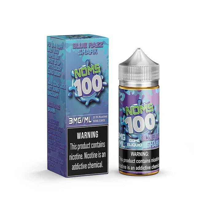 Noms 100 Blue Razz Shark Vape Juice 100ml