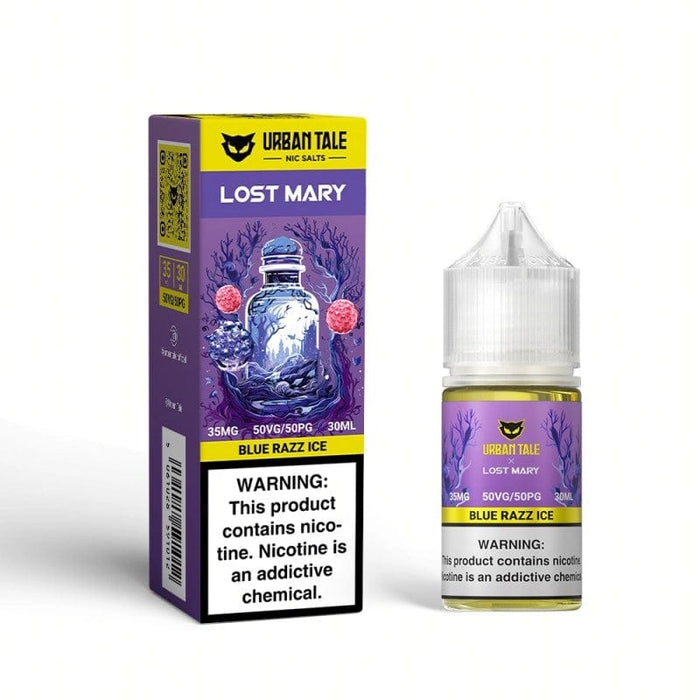 Lost Mary x Urban Tale Blue Razz Ice Nic Salt Vape Juice 30ml