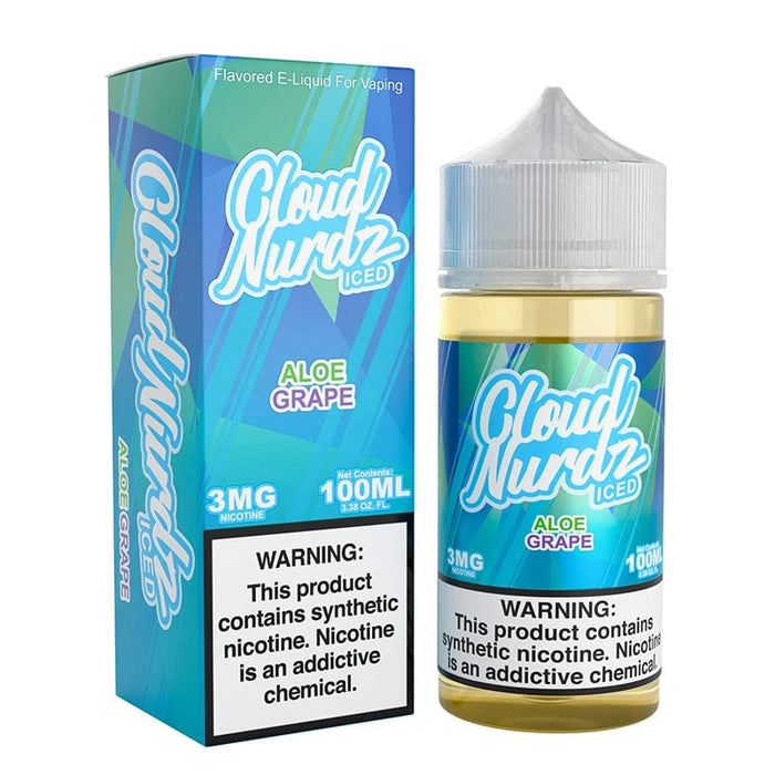 Cloud Nurdz ICED Aloe Grape Synthetic Vape Juice 100ml