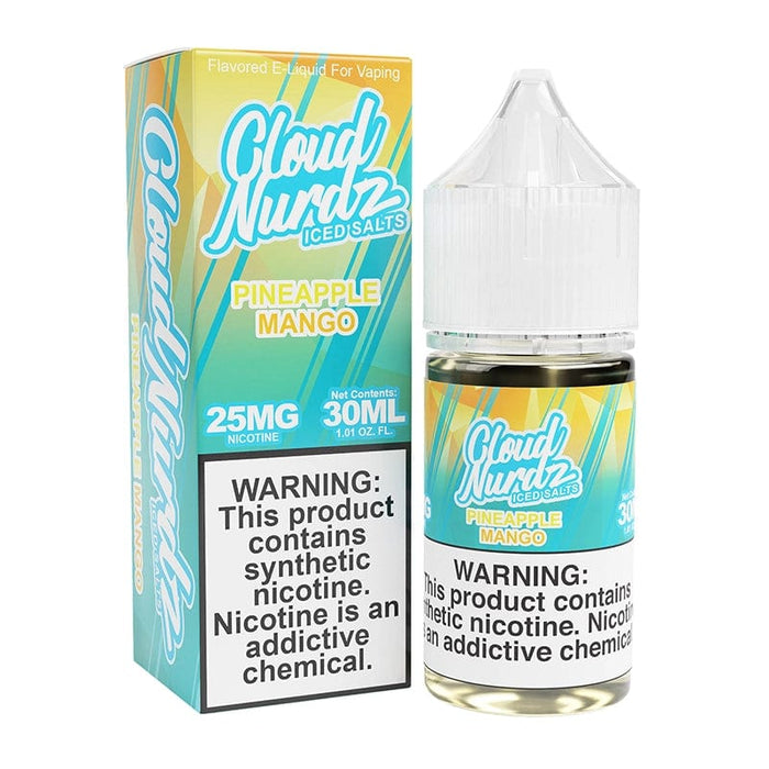 Cloud Nurdz ICED Pineapple Mango TFN Salt Vape Juice 30ml