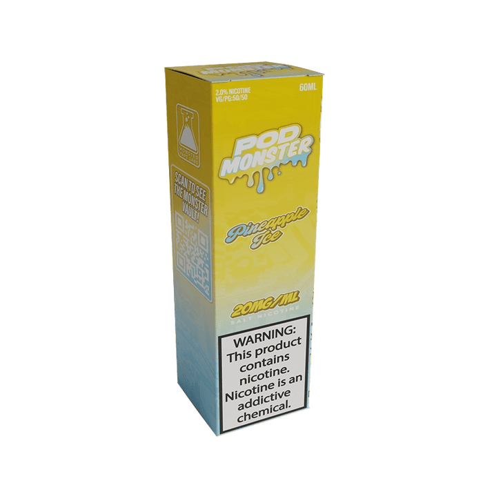 Pod Monster Salts Pineapple Ice Synthetic Vape Juice 60ml